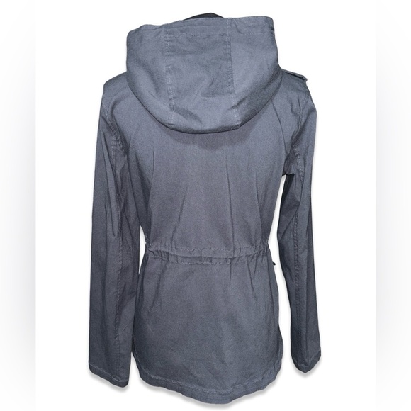 EDEN SOCIETY Holly Contrast Hood Cargo Jacket blue/gray size medium coat - Picture 8 of 13